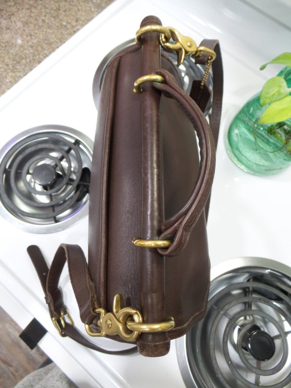 Vintage Coach Willis Bag 9927 Mahogany Brown Leather Crossbody Satchel - Picture 5 of 10
